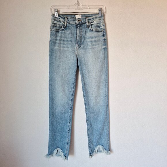 JONATHAN SIMKHAI Straight-Leg Frayed Hem Jean Medium Washed Blue - Picture 4 of 15